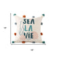 18" Green And Brown Beach Nautical Throw Pillow Cover