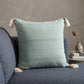 18" Green Cotton Throw Pillow Cover
