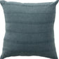 18" Gray And Blue Cotton Throw Pillow Cover