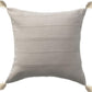 18" Beige Cotton Throw Pillow Cover