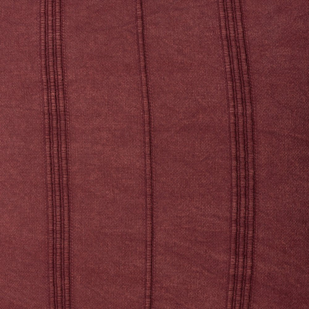 18" Red Cotton Throw Pillow Cover