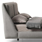 Gray Linen Upholstered Upholstered King Bed Frame