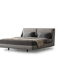 Gray Linen Upholstered Upholstered Queen Bed Frame