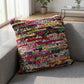 26" Brown And Rainbow Floor Abstract Rayon Throw Pillow Cover