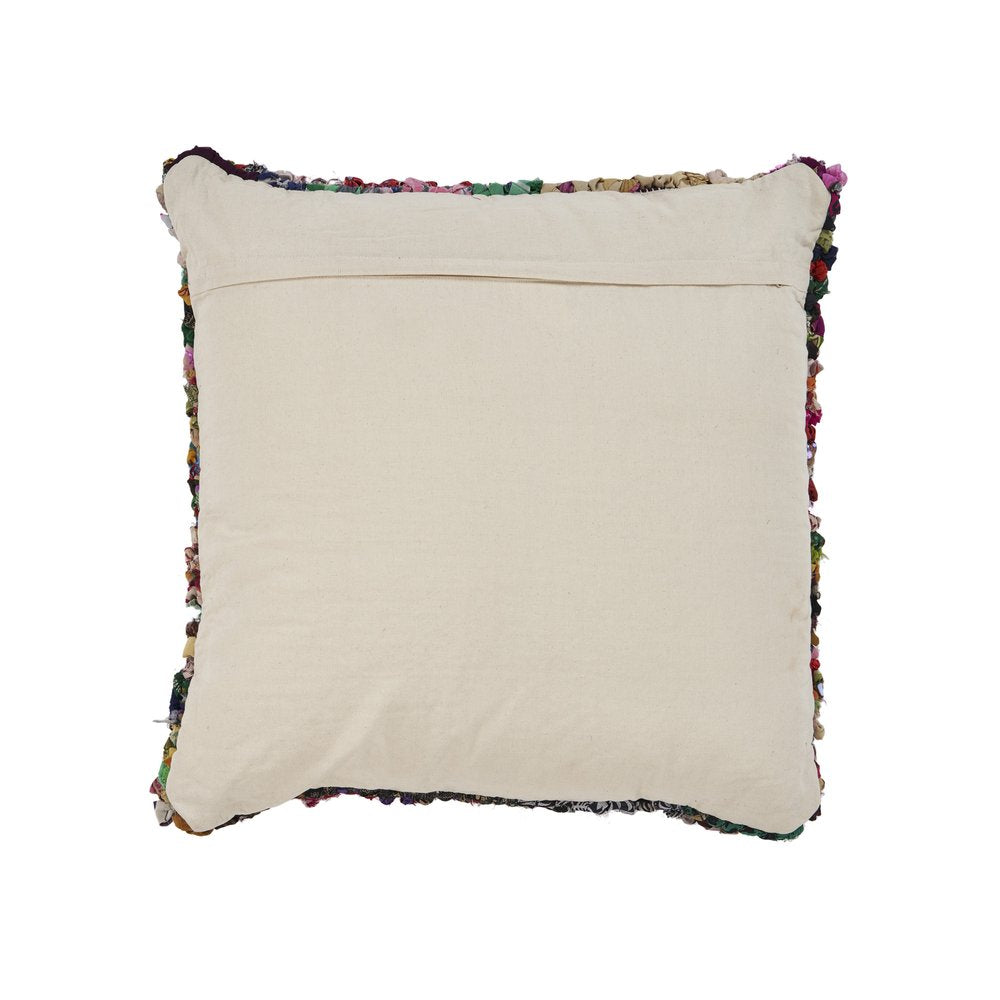 26" Brown And Rainbow Floor Abstract Rayon Throw Pillow Cover