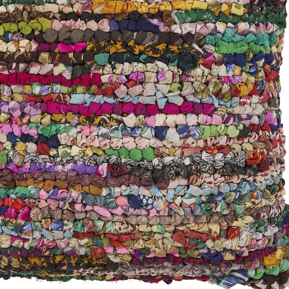 26" Red Pink And White Floor Abstract Rayon Throw Pillow Cover