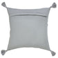 18" Silver And Gray Geometric Viscose Throw Pillow Cover