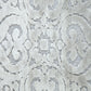 18" Silver And Gray Medallion Viscose Throw Pillow Cover with Tassels