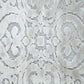 18" Silver And Gray Medallion Viscose Throw Pillow Cover with Tassels