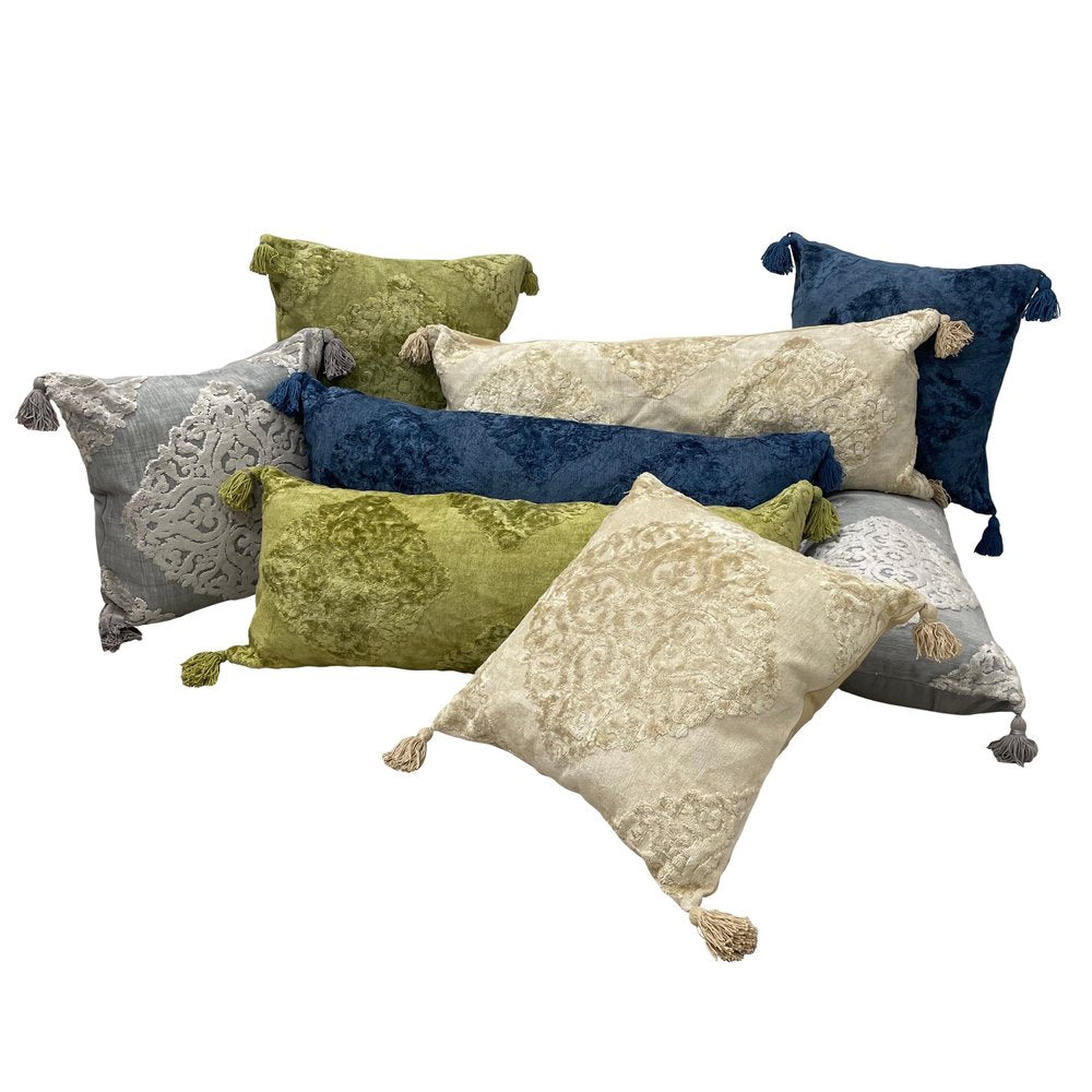 18" Silver And Gray Geometric Viscose Throw Pillow Cover