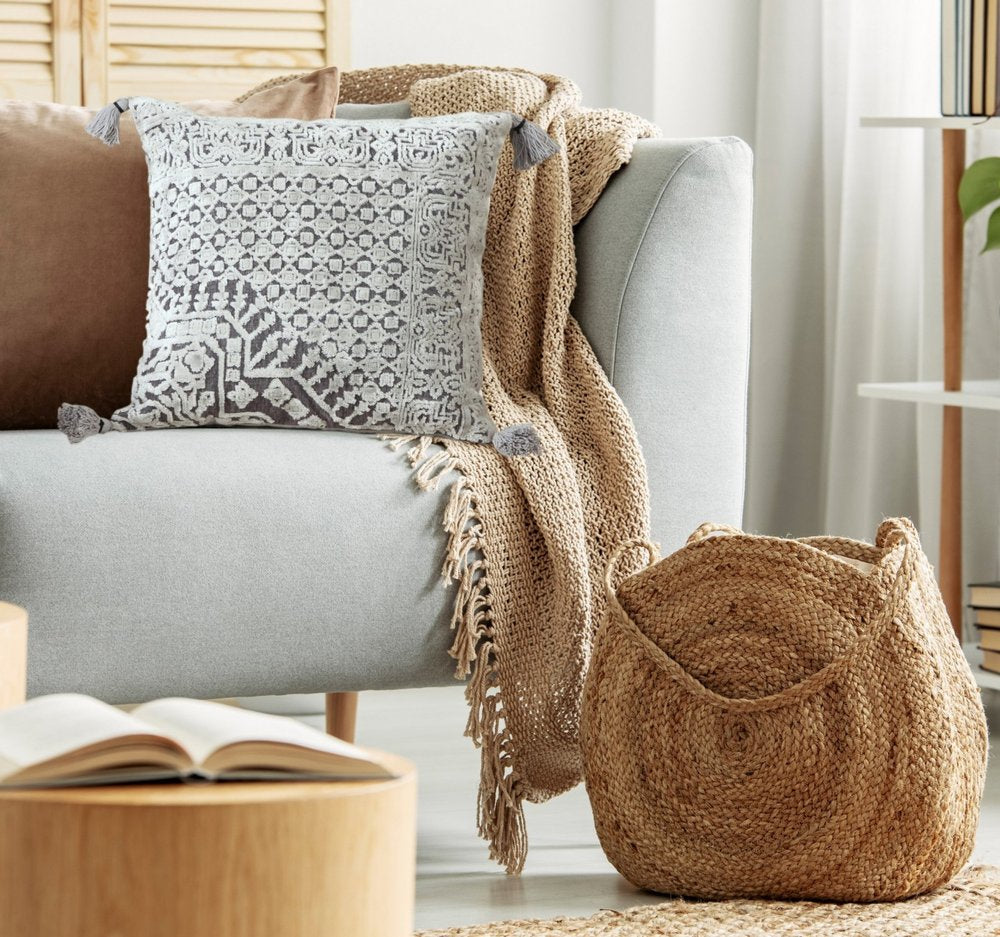 18" Silver And Gray Geometric Viscose Throw Pillow Cover