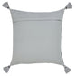 18" Silver And Gray Geometric Viscose Throw Pillow Cover
