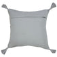 18" Silver And Gray Geometric Viscose Throw Pillow Cover
