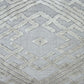18" Silver And Gray Geometric Viscose Throw Pillow Cover