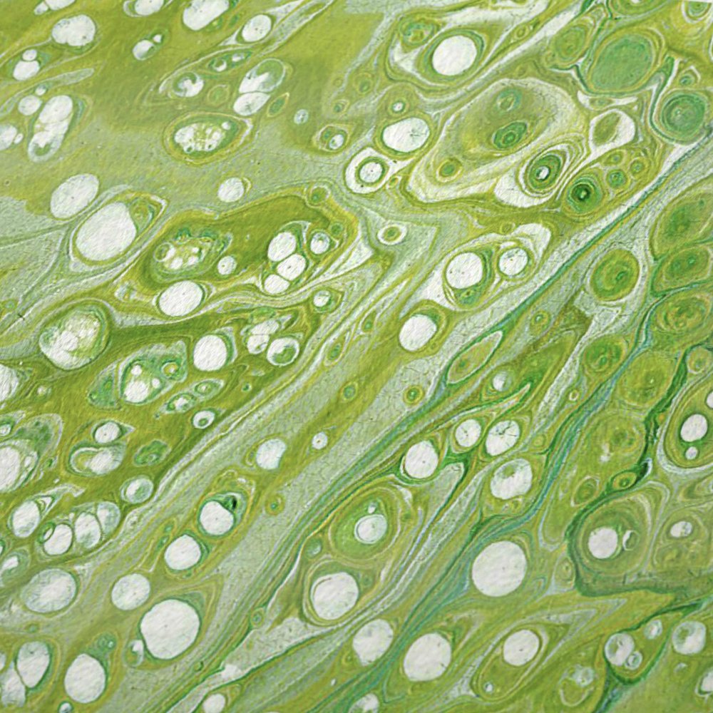 50" X 70" Green And Off White Abstract Plush Throw Blanket