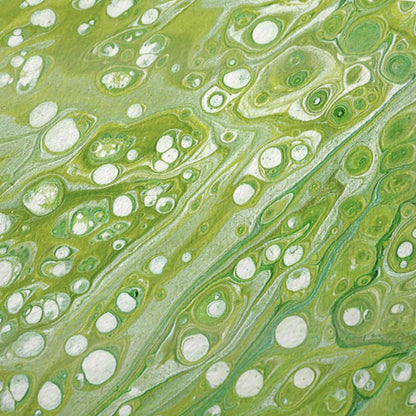 50" X 70" Green And Off White Abstract Plush Throw Blanket