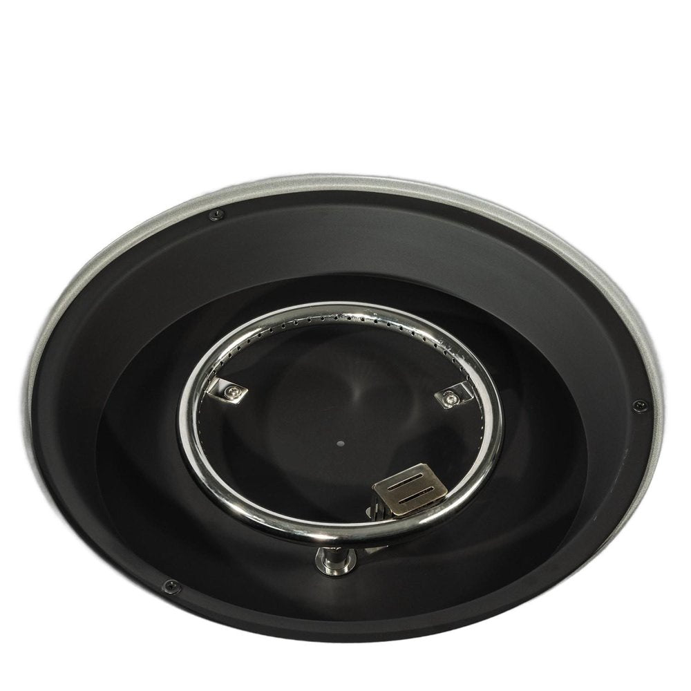 50000 BTU 36" Gray Steel Propane Round Fire Pit Table With Cover