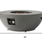 50000 BTU 36" Gray Steel Propane Round Fire Pit With Cover