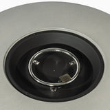 50000 BTU 36" Gray Steel Propane Round Fire Pit With Cover