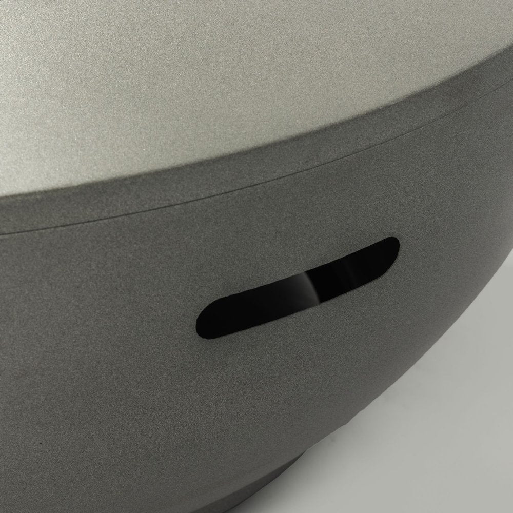 50000 BTU 36" Gray Steel Propane Round Fire Pit With Cover