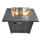 50000 BTU 42" Black Steel Propane Rectangular Fire Pit With Cover