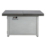 50000 BTU 45" Gray Aluminum Propane Rectangular Fire Pit With Cover