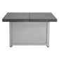 50000 BTU 45" Gray Aluminum Propane Rectangular Fire Pit With Cover