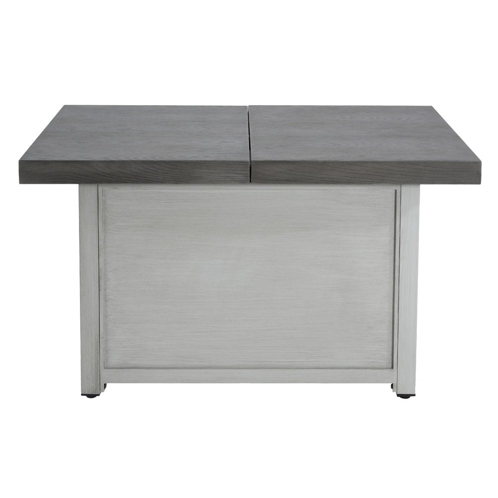 50000 BTU 45" Gray Aluminum Propane Rectangular Fire Pit With Cover