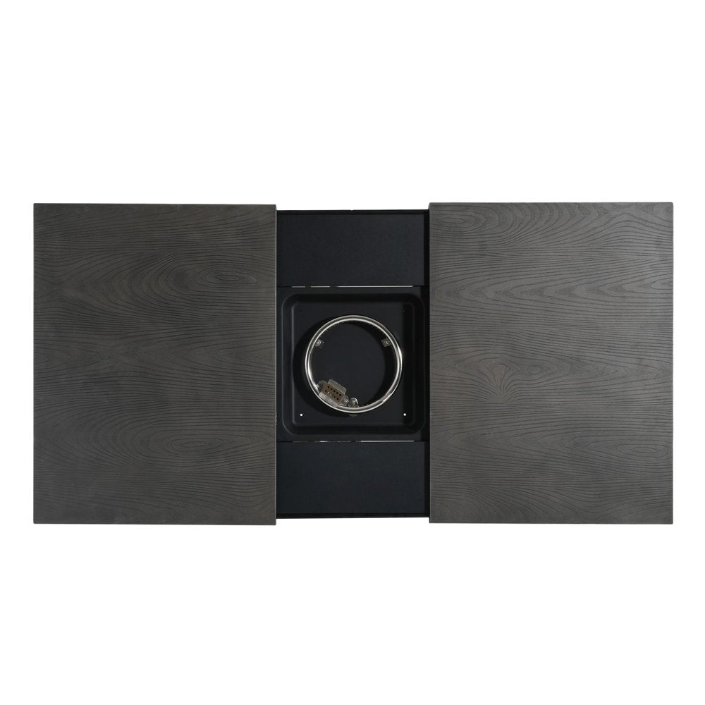 50000 BTU 45" Gray Aluminum Propane Rectangular Fire Pit With Cover