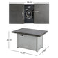50000 BTU 45" Gray Aluminum Propane Rectangular Fire Pit Table With Cover