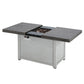 50000 BTU 45" Gray Aluminum Propane Rectangular Fire Pit With Cover