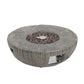 30000 BTU 28" Light Gray Magnesium Oxide Propane Round Fire Pit Table With Cover