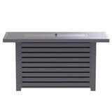 50000 BTU 42" Gray Steel Propane Rectangular Fire Pit With Cover