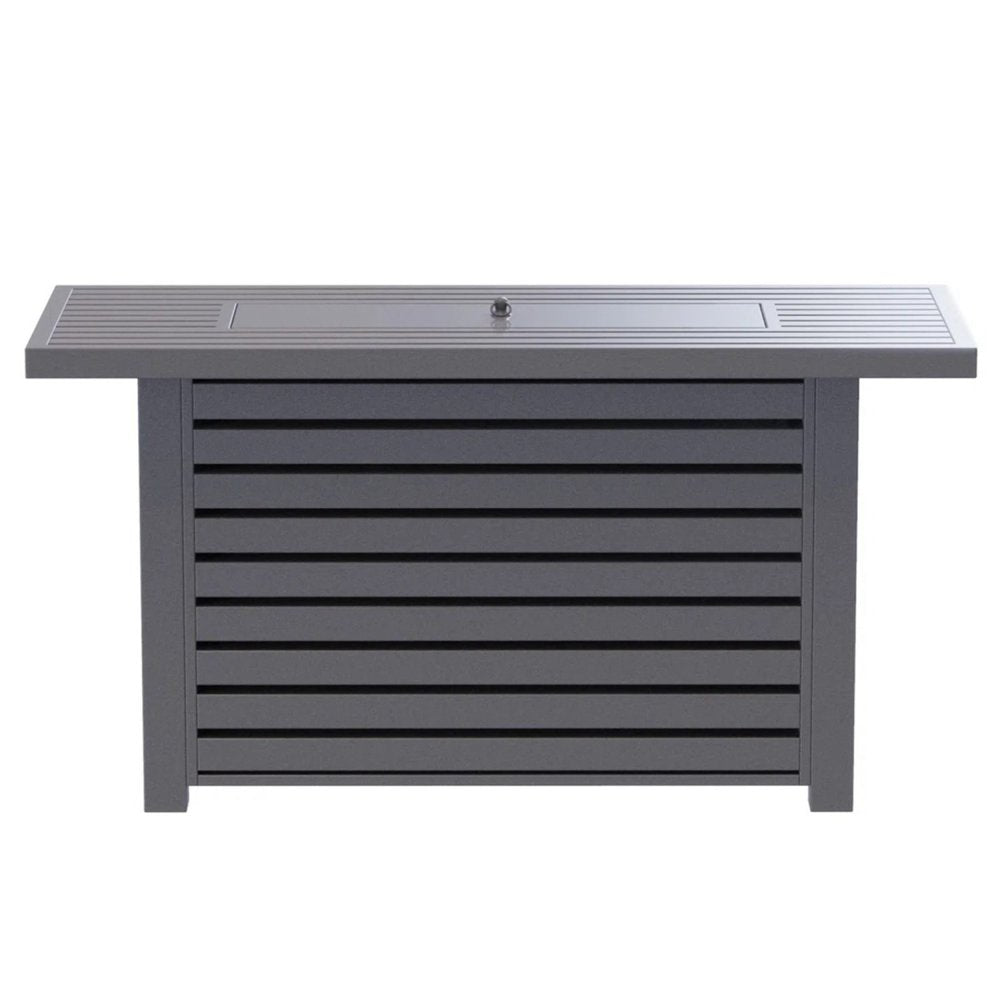 50000 BTU 42" Gray Stainless steel Propane Rectangular Fire Pit With Cover