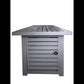 50000 BTU 42" Gray Steel Propane Rectangular Fire Pit With Cover