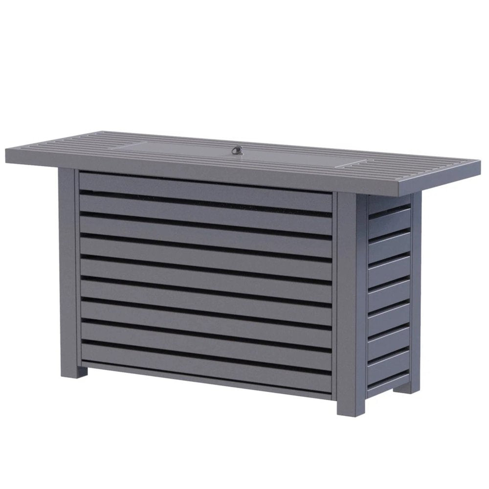 50000 BTU 42" Gray Stainless steel Propane Rectangular Fire Pit With Cover