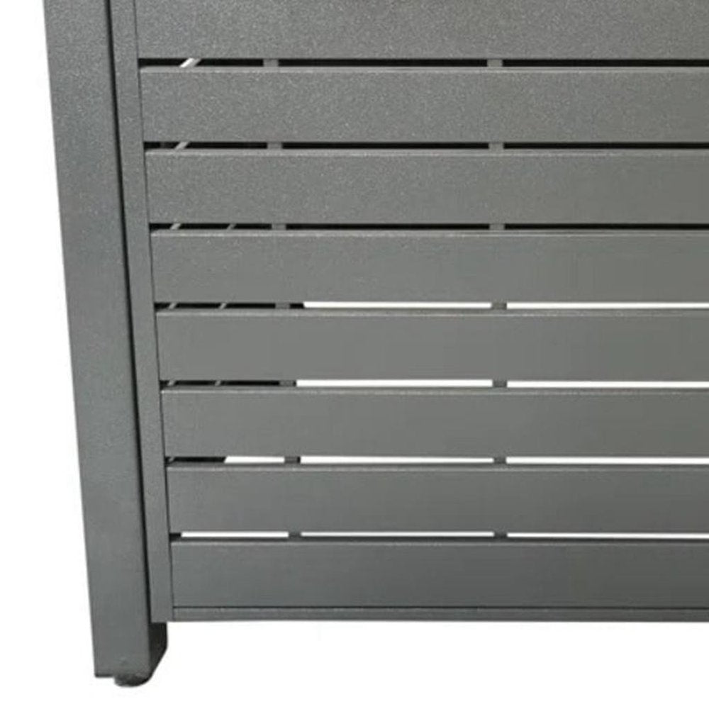 50000 BTU 42" Gray Steel Propane Rectangular Fire Pit Table With Cover