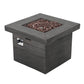 40000 BTU 32" Gray Steel Propane Rectangular Fire Pit With Cover