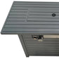 50000 BTU 42" Gray Steel Propane Rectangular Fire Pit Table With Cover
