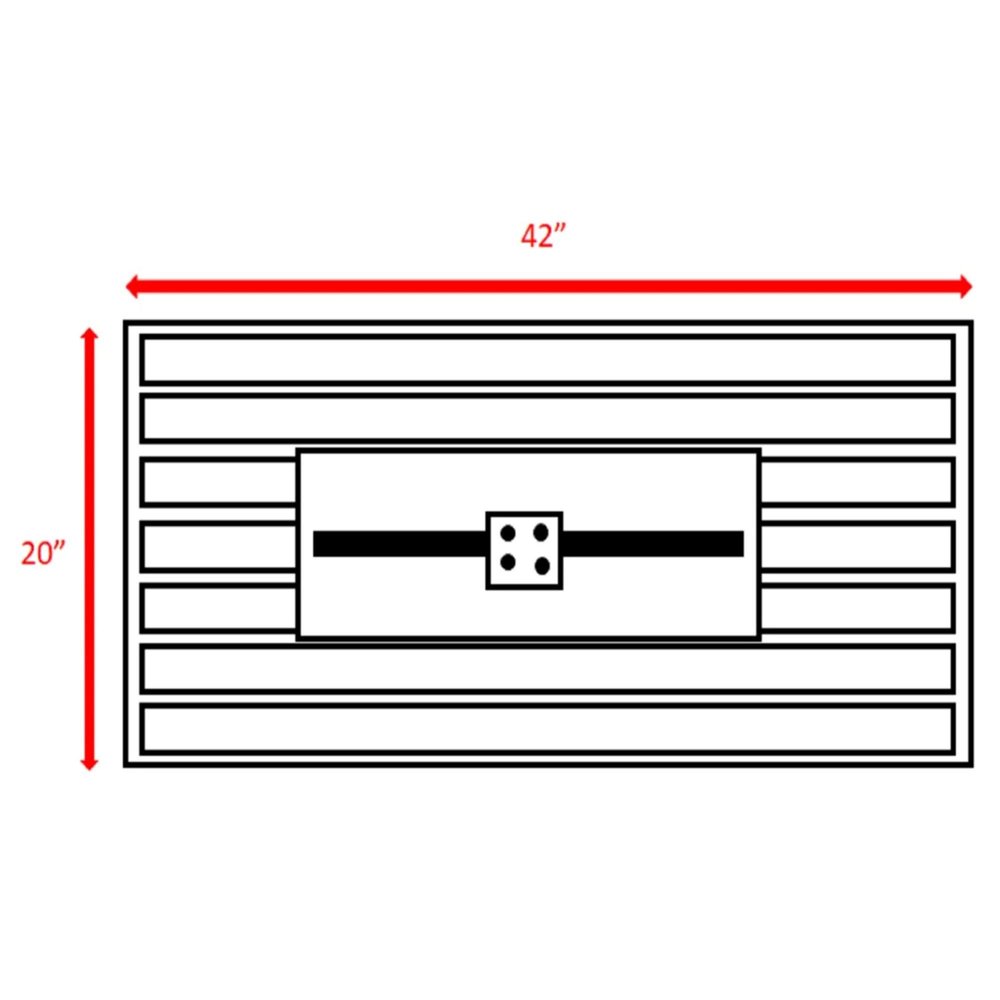 50000 BTU 42" Gray Steel Propane Rectangular Fire Pit With Cover