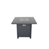 50000 BTU 30" Black Steel Propane Square Fire Pit With Cover