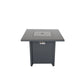 50000 BTU 30" Black Steel Propane Square Fire Pit With Cover