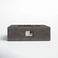 50000 BTU 34" Gray Concrete Propane Square Fire Pit Table With Cover
