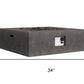 50000 BTU 34" Gray Stainless steel Propane Rectangular Fire Pit With Cover