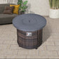 50000 BTU 32" Black Aluminum Propane Round Fire Pit With Cover