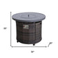 50000 BTU 32" Black Aluminum Propane Round Fire Pit With Cover