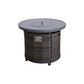 50000 BTU 32" Black Aluminum Propane Round Fire Pit With Cover