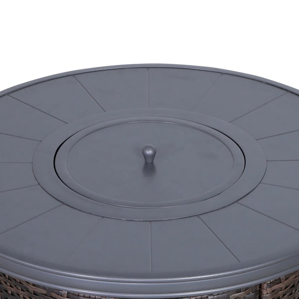 50000 BTU 32" Black Aluminum Propane Round Fire Pit With Cover