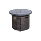 50000 BTU 32" Black Aluminum Propane Round Fire Pit With Cover