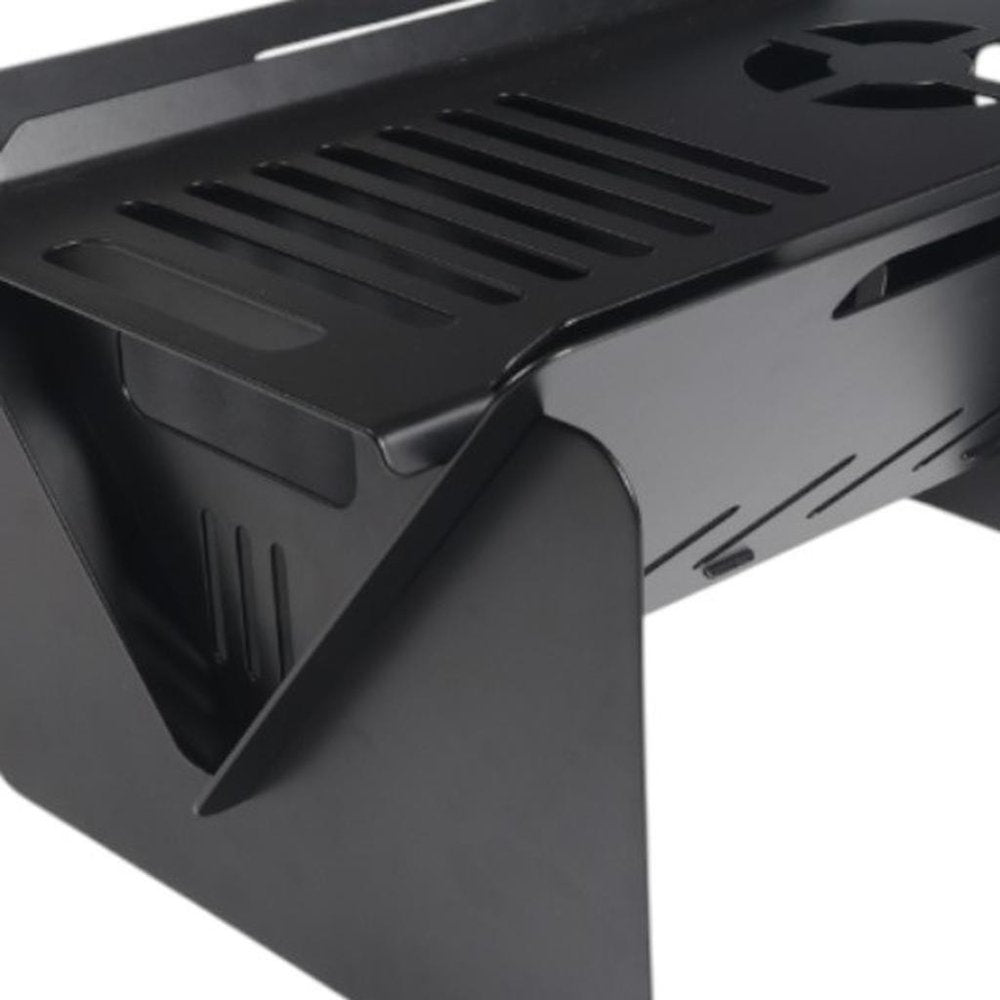 50000 BTU 16" Black Steel Wood Burning Rectangular Fire Pit With Cover